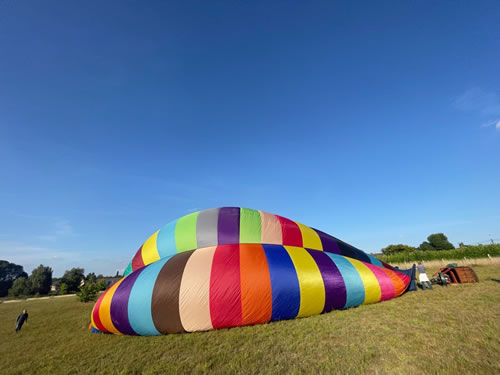 Le gonflage du ballon