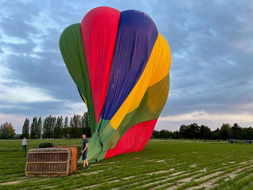 Atterrissage de la montgolfiere